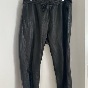 J brand leather jogger xl